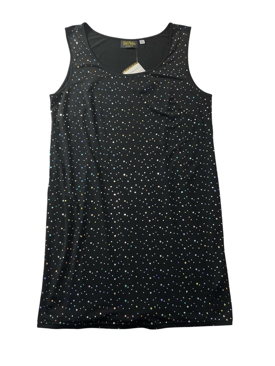 Bob Mackie Dresses & Skirts - Bob Mackie Wearable Art Black Rhinestone Dress Sparkly Sleeveless Glam Large
